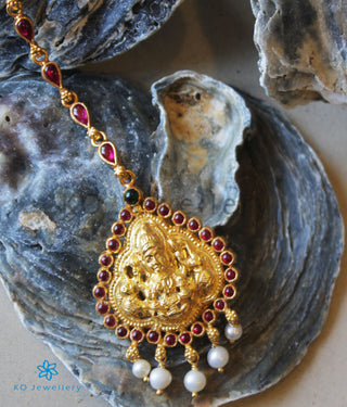 The Nitya Lakshmi Silver Maang Tikka