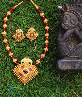 The Amitava Jomale Silver Necklace (Medium/Red)