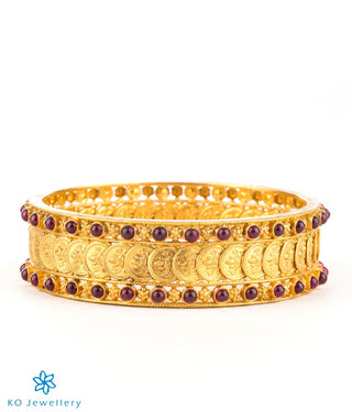 The Sindhuja Silver Lakshmi Coin Bangle-Single (Size 2.2/2.4/2.6/2.8)