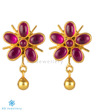 The Classic Gandaberunda Silver Pendant Set (Red/Green)