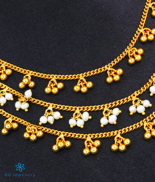 The Jhilmil Silver Layered Pearl Necklace (3 layers)
