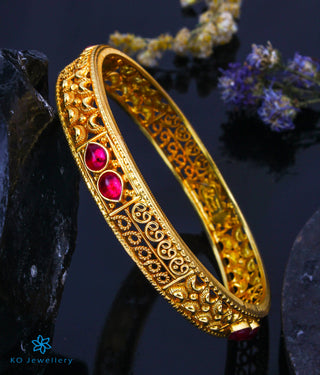 The Lipika Silver Kemp Bangle-Single (Size/2.2/2.4/2.6/2.8 )