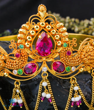 The Dagina Silver Traditional Maharashtrian BajuBand