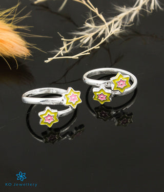 Starry Silver Toe-Rings (Yellow)