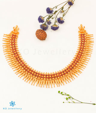 The Devi Sri Silver Kempu Necklace