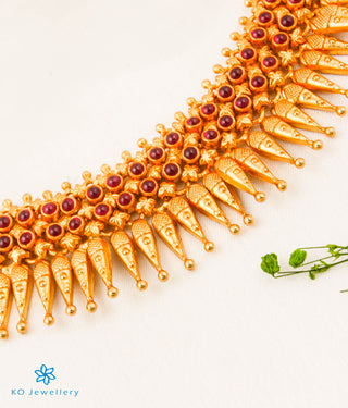 The Devi Sri Silver Kempu Necklace