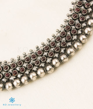 The Padmavat Antique Silver Necklace (Oxidised)