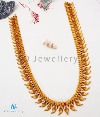 The Ananya Silver Navratna Long Mango Necklace/Waistbelt