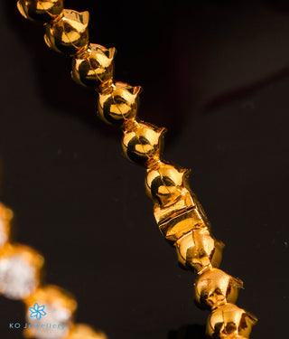 The Vaibhava Silver Solitaire Bangle -Single (Size 2.2/2.4/2.6/2.8)