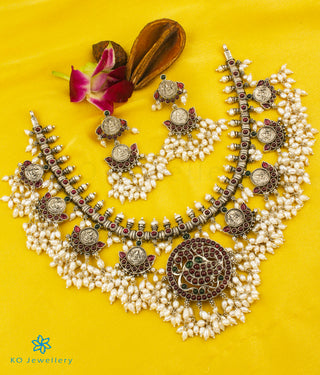 The Saira Silver Guttapusalu Necklace (Short)