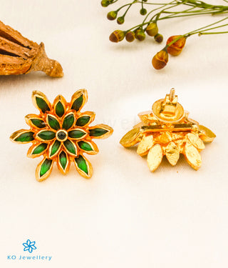 The Padma Silver Lotus Pendant (Green)