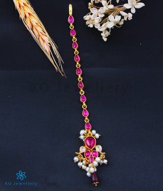 The Puskara Silver Maang Tikka