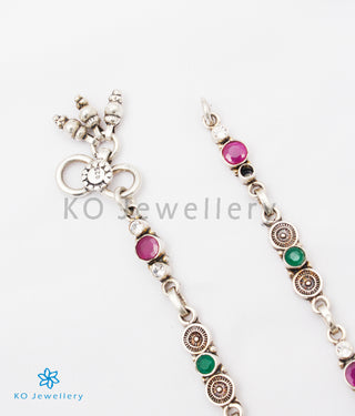 The Sanjh Silver Gemstone Anklets