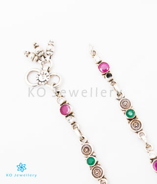The Sanjh Silver Gemstone Anklets