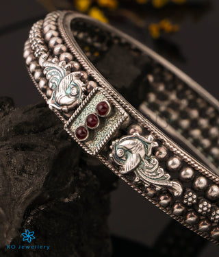 The Malhar Silver Bangle - Single (Oxidised/Size 2.2/2.4/2.6/2.8)