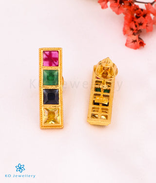 The Preksha Silver Navratna Necklace & Earrings