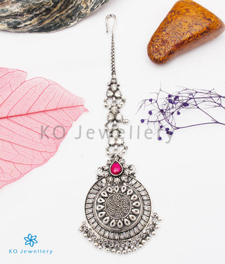 The Kiara Silver Maang Tikka (Oxidised)