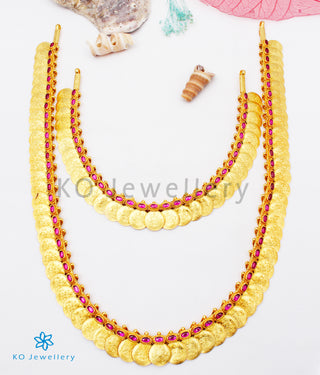 The Dharaa Antique Silver Reversible Coin Necklace Set of 2