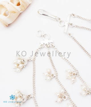The Jhilmil Silver Ear Chain (Bright Silver)