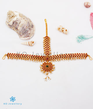 The Amolika Silver Kemp Nethi Chutti/Matha patti & Necklace
