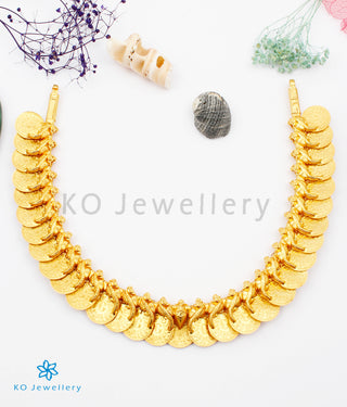 The Dharaa Antique Silver Reversible Kasumala Coin Necklace (Short)