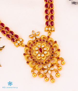 The Ragavat Silver Kempu Necklace