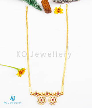 The Saptapadi Silver Necklace (3 flowers)