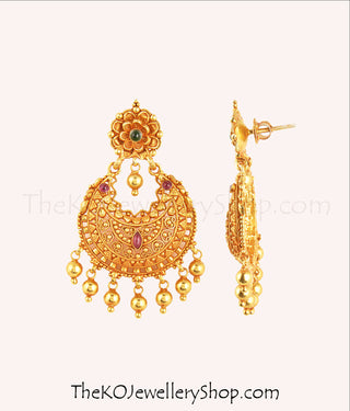 bridalwear kempu stone studded with floral motif 